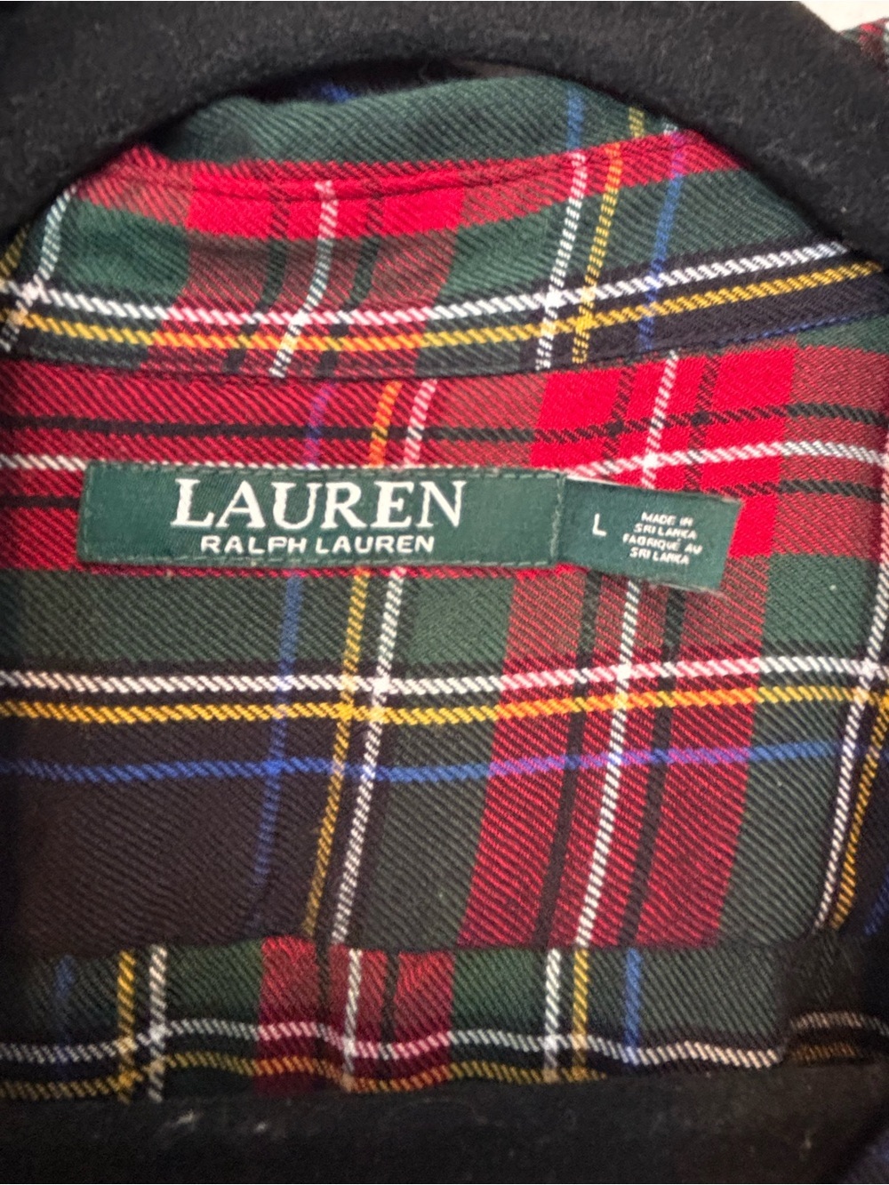 Ralph Lauren Red and Navy Plaid Button-Down Shirt - Picture 4 of 5